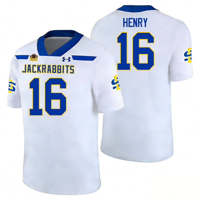 South Dakota State Jackrabbits #16 Jack Henry College Football Jerseys,Uniforms-White